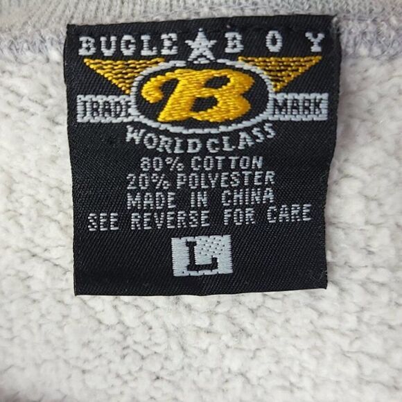 Bugle Boy Down Hill Adventure Sweatshirt Vintage 90s Ski Resort Mens Size Large - Picture 4 of 5